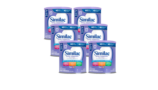 Similac Total Comfort Powder Baby Formula, 12.6 oz Canister (Pack of 6)