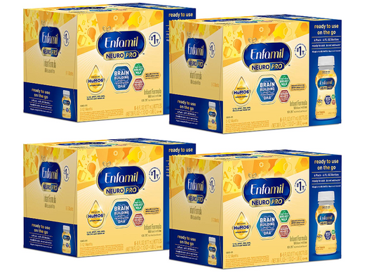Enfamil NeuroPro Ready-To-Use Baby Formula, Ready To Feed, Brain And Immune Support With DHA, Iron And Prebiotics, Non-GMO, 6 Fl Oz Nursette Bottles, 6 Count