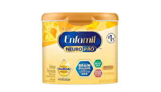 Enfamil NeuroPro Baby Formula, Triple Prebiotic Immune Blend with 2'FL HMO & Expert Recommended Omega-3 DHA, Inspired by Breast Milk, Non-GMO, Reusable Tub, 20.7 Oz