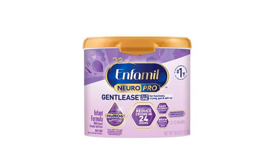 Enfamil NeuroPro Gentlease Baby Formula, Brain-Building Nutrition, Clinically Proven to reduce Fussiness, Gas & Crying in 24 hours, Reusable Powder Tub, 19.5 Oz