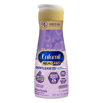 Enfamil NeuroPro Gentlease Ready-to-Use Baby Formula, Brain and Immune Support with DHA, Clinically Proven to Reduce Fussiness, Crying, Gas & Spit-up in 24 Hours, Non-GMO, 32 Fl Oz