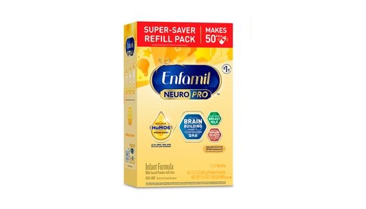Enfamil NeuroPro Baby Formula, Triple Prebiotic Immune Blend with 2'FL HMO & Expert Recommended Omega-3 DHA, Inspired by Breast Milk, Non-GMO, Refill Box, 31.4 Oz